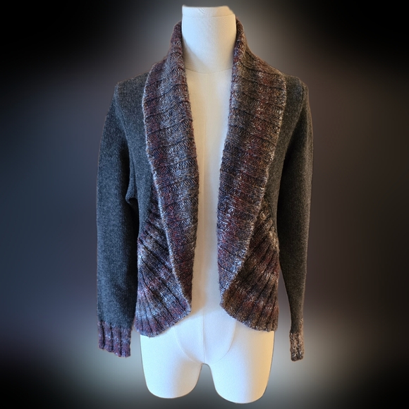 Woolrich Charcoal and Plum Women's Cardigan - Picture 1 of 8